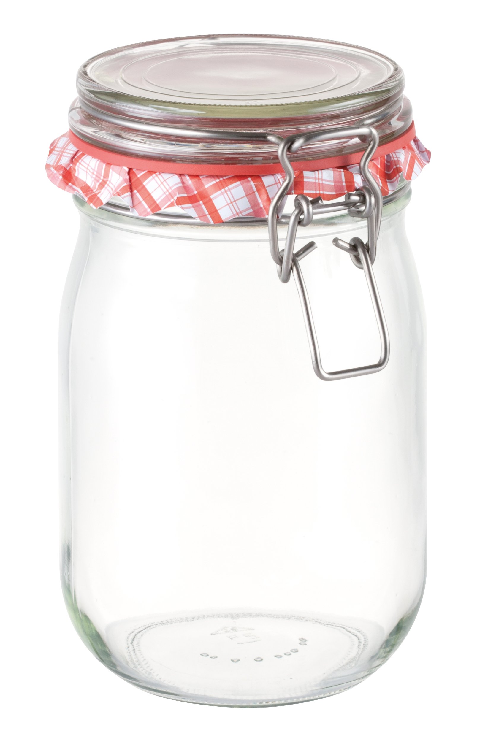 TEScoma Durchsichtiges Einkochglas DELLA CASA 1000 ml für Küchenassistenten im Hausgebrauch mit Bügelverschluss und Glas